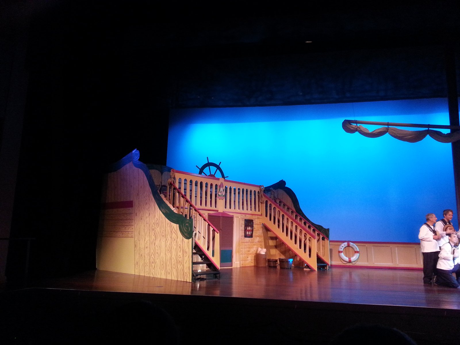 Ship deck stage set for HMS Pinafore built by Ku-ring-gai Community Shed members